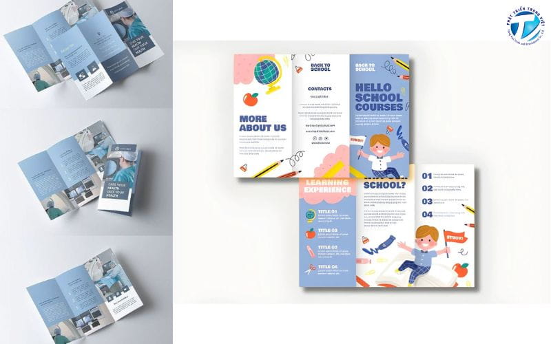 Mấu thiết kế brochure ngành Giáo dục và Y tế